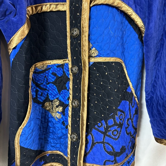 VTG Jeanne Marc Multicolor Patchwork Applique Quilted Jacket Sz. 8/10 (S)** - Picture 3 of 10